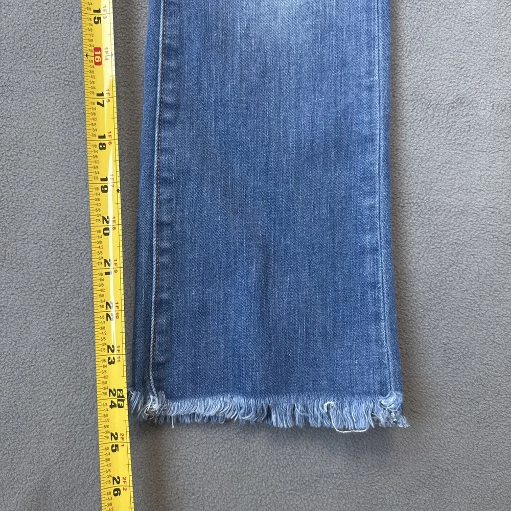 Veronica Beard Jeans Womens 24 Blue Carly Kick Flare High Rise Sunrise Wash Crop